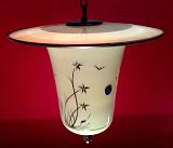  50er jahre lampe, glas,